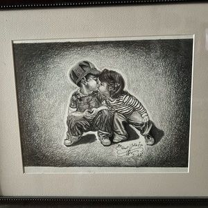 Hand made pencil drawing photos